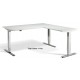 Cromo Corner Triple Motor Chrome Height Adjustable Desk